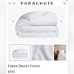 NWOT CREAM Linen Duvet Cover by Parachute / King, CA King